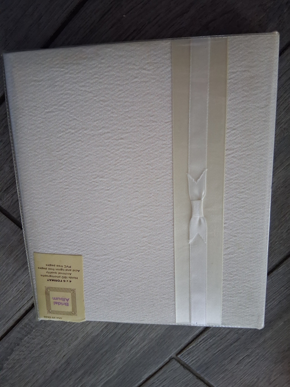 Target Ivory Textured Photo Album with Ribbon Accent